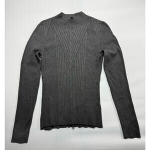 INC International Concepts Gray Mock Neck Sweater